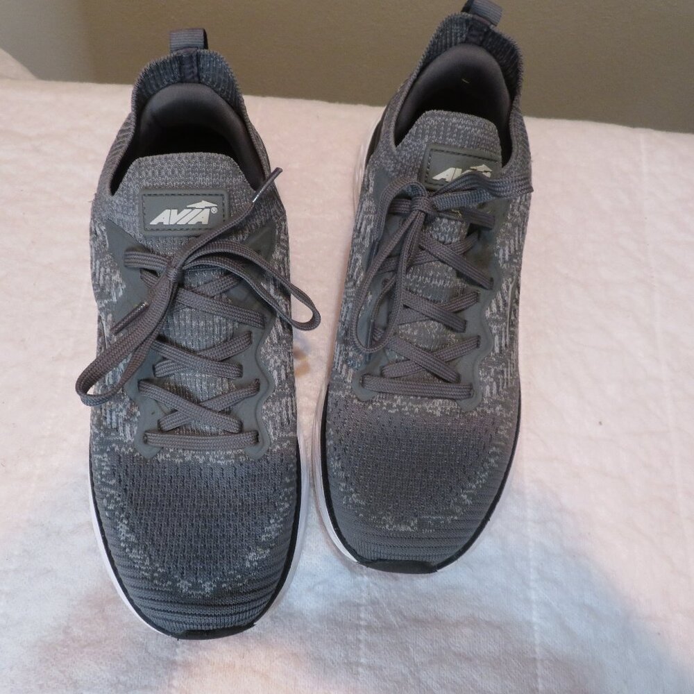 Avia Gray Knit Sneakers Size 8